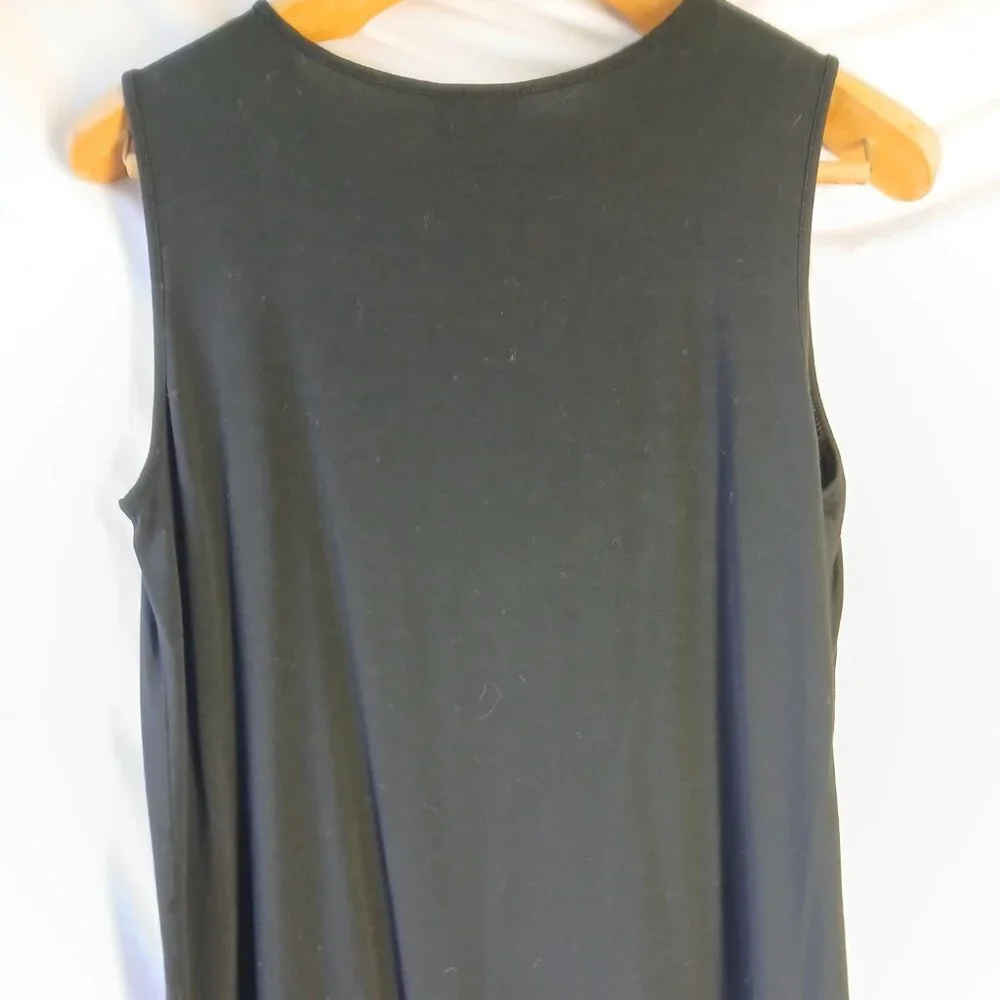 J Jill Womens Black SleevelesTank Top Size M Wearever Collection Stretch Knit - Picture 4 of 9